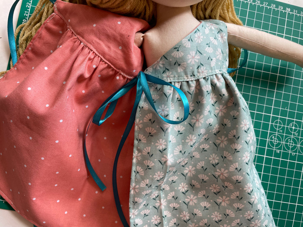 PDF Pattern only: Reversible Wrap Dress Pattern for 15” Rosy Doll