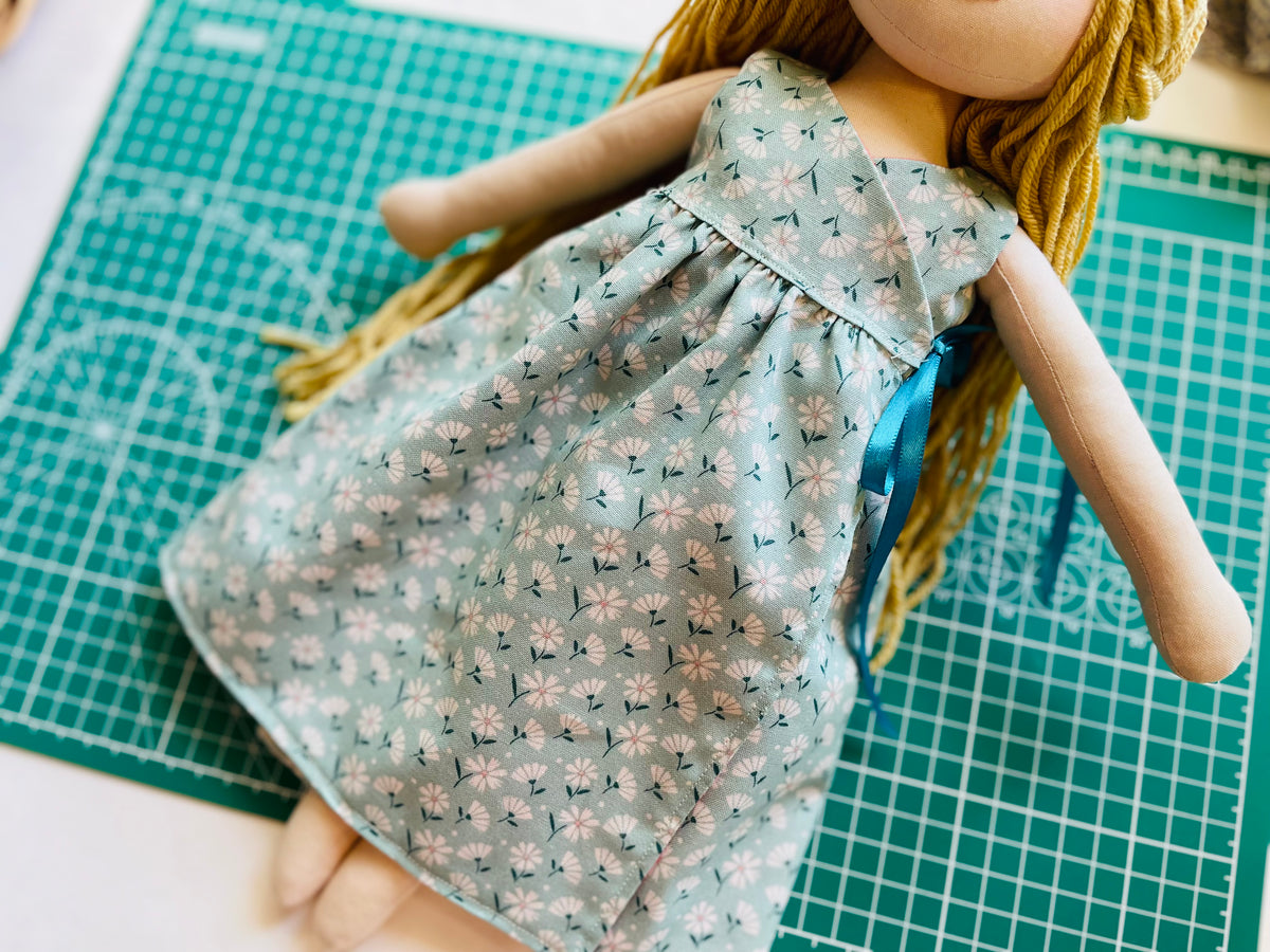 PDF Pattern only: Reversible Wrap Dress Pattern for 15” Rosy Doll