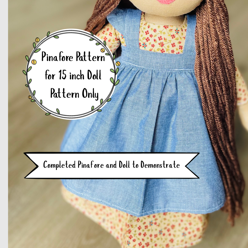 PDF pinafore pattern only - picture merely meant to demonstrate finished product. This is not a physical product.